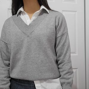 Grey v neck sweater